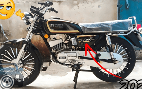 Yamaha RX 100 relaunch motorcycle with retro-modern design